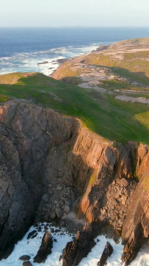 Scheildren, most iconic landscape at Malin Head. Wild Atlantic Way, Ireland. 스톡 동영상 309068806