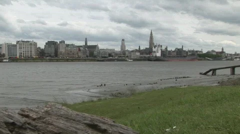 Schelde Antwerp Stock Footage 682550