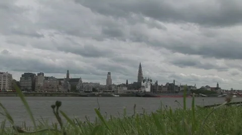 Schelde Antwerp Stock Footage 682555