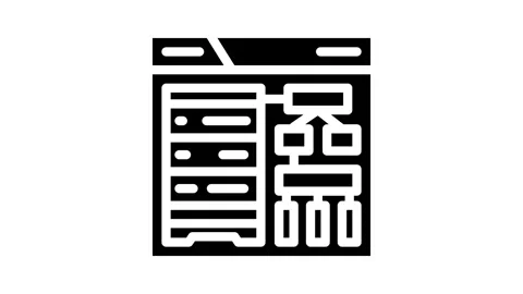 Schema development database glyph icon animation Stock Footage 326742620