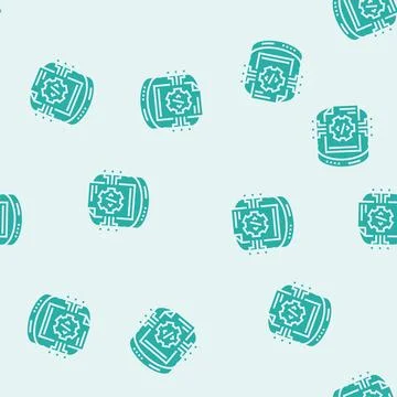 Schema development database glyph seamless pattern Stock Illustration