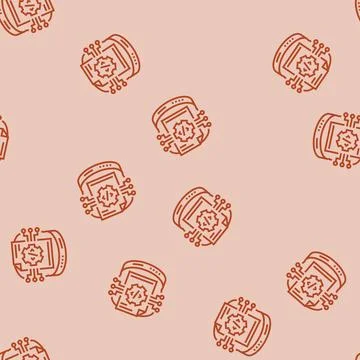 Schema development database line seamless pattern Stock Illustration