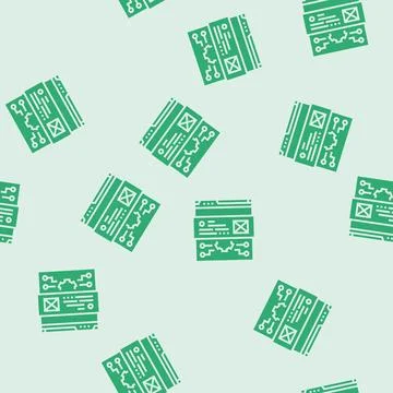 Schema markup seo glyph seamless pattern Illustrazione stock
