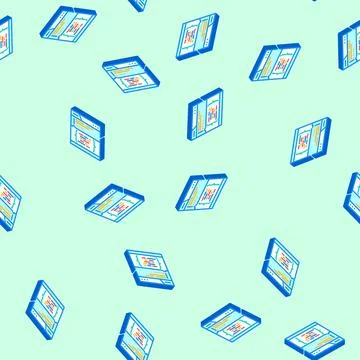 Schema markup seo isometric icon seamless pattern Illustrazione stock