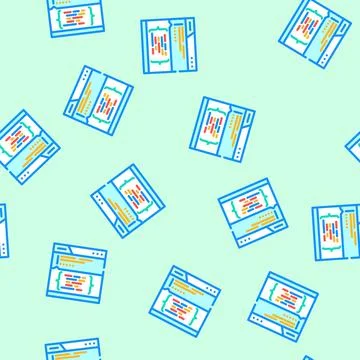 Schema markup seo vector seamless pattern Illustrazione stock