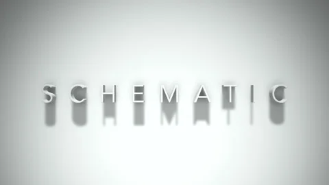 Schematic 3D title animation with shadows on a white background Stock Footage 297455545