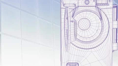 Schematic background of rotation of household appliances Stock Footage 258998596