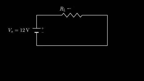 Schematic diagram of a single-loop circuit with two resistors in series Stock-Footage 340996857