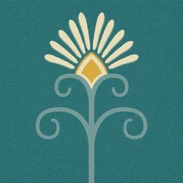 Schematic flower Stock Illustration