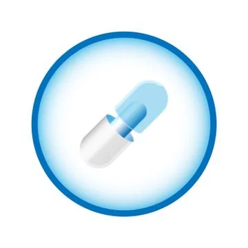 Schematic illustration of microencapsulation technology. Medical vector icon Stock Illustration