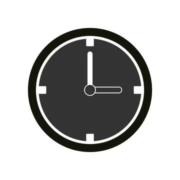 Schematic image of a clock Stock Illustration