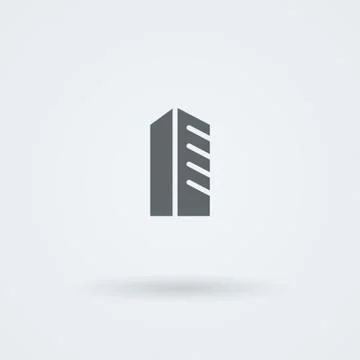 Schematic, minimalist icon skyscraper, high-rise urban building Ilustración de archivo