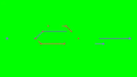 A schematic representation of an electronic circuit switch on green screen Stock-Footage 340266621