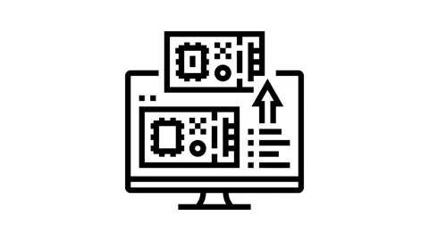Schematics physical board transition line icon animation Stock Footage 326120921