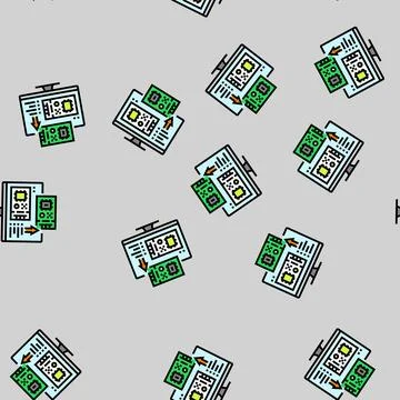 Schematics physical board transition vector seamless pattern Illustrazione stock