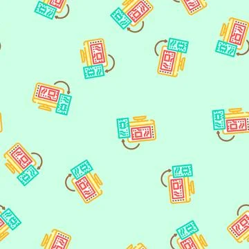 Schematics physical board transition vector seamless pattern Illustrazione stock