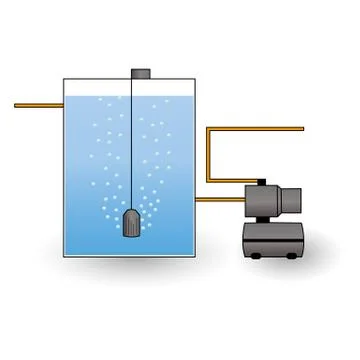 Scheme-aeration of water Stock Illustration