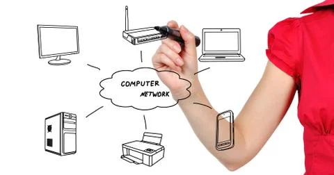 Scheme computer network Illustrazione stock