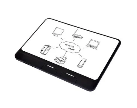 Scheme computer network Illustrazione stock