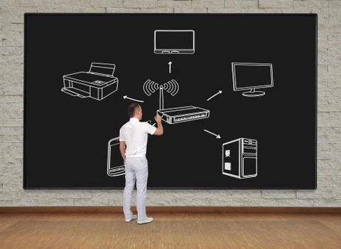 Scheme computer network Stock Photos