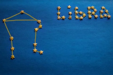 Scheme of the constellation Libra. Stock Photos