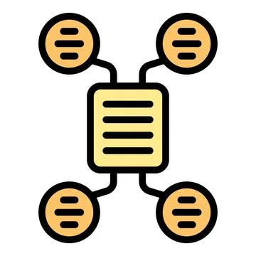 Scheme data icon vector flat Stockillustratie