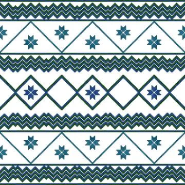 Scheme for embroidery Nordic winter pattern Stock Illustration