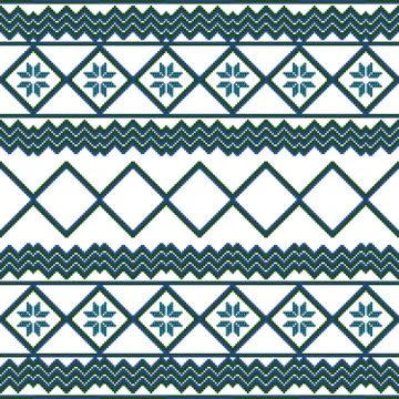 Scheme for embroidery Nordic winter pattern Stock Illustration
