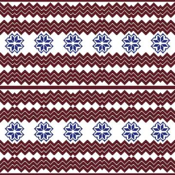 Scheme for embroidery Nordic winter pattern Illustrazione stock
