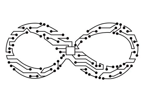 Scheme of endless sign Stock Illustration
