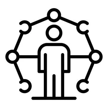 Scheme manager icon, outline style 스톡 일러스트