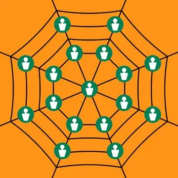 Scheme networking Stock Illustration