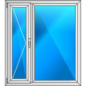 Scheme plastic window. Illustration. Ilustração Stock