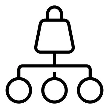 Scheme product icon outline vector. Business process Ilustración de archivo