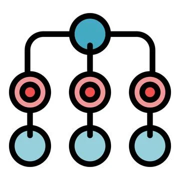 Scheme search engine icon vector flat Stock Illustration