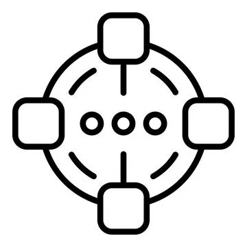 Scheme software icon outline vector. Business project Illustrazione stock