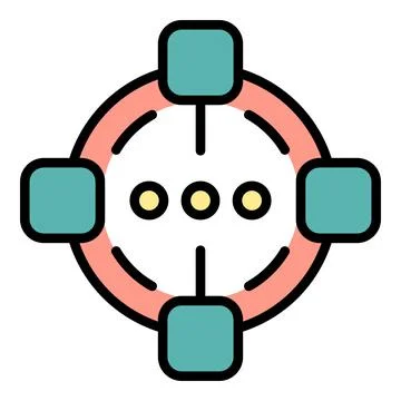 Scheme software icon vector flat Illustrazione stock