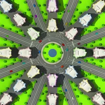 Scheme of the urban episode with the same type of building typical high-rise Stock Illustration