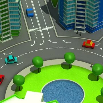 Scheme of the urban episode with the same type of building typical high-rise Stock Illustration