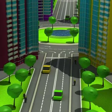 Scheme of the urban episode with the same type of building typical high-rise Stock Illustration