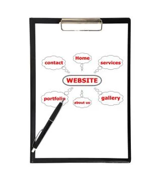 Scheme website Foto stock