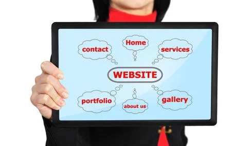 Scheme website on tablet Stock Photos