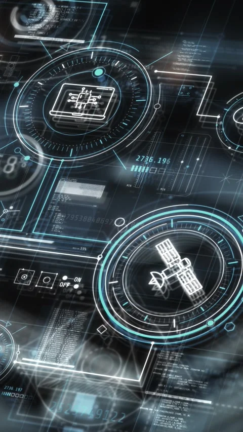 Scheme of work of artificial intelligence in virtual space. Stock Footage 325323290
