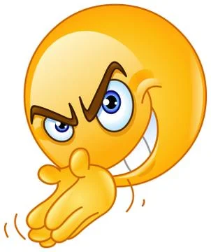 Scheming emoticon Illustrazione stock