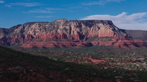 Scheurman Mountain Red Rock Formation in Sedona Arizona Stock Footage 317085597