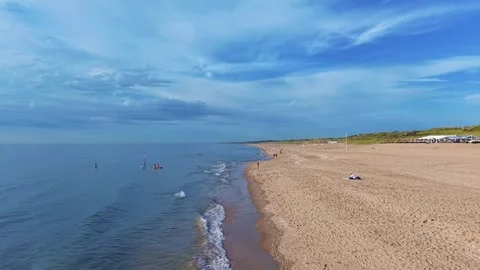 Scheveningen beach Netherlands, The Hague Stock Footage 337349699