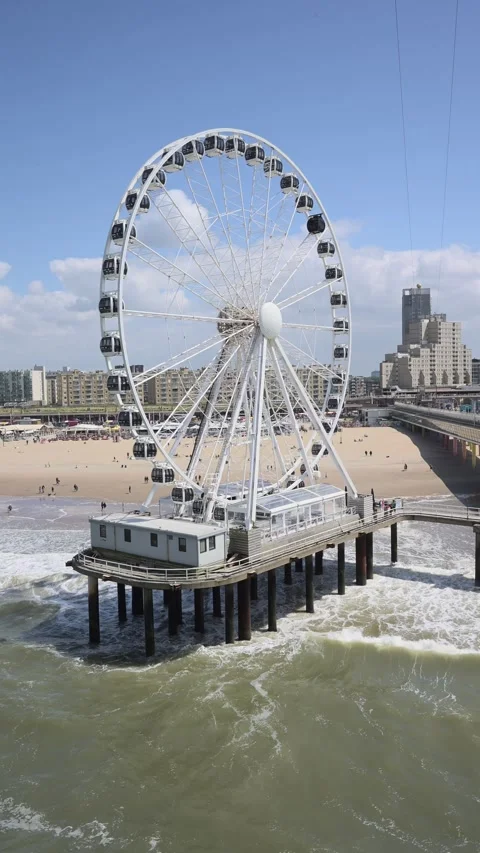 Scheveningen cityscape Stock Footage 327940268
