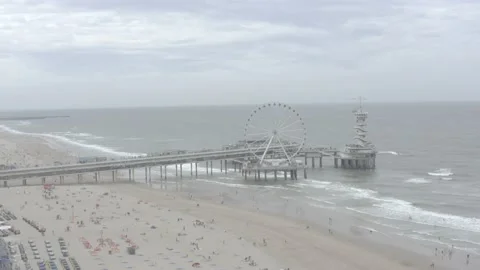 Scheveningen drone shot Stock Footage 159408432