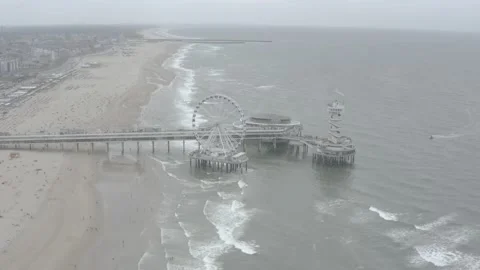 Scheveningen drone shot Stock Footage 159409147