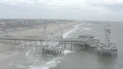 Scheveningen drone shot Stock Footage 159409243